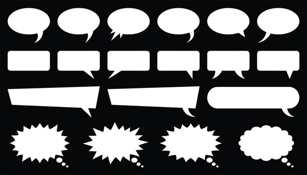 Speech Bubble and Thought Bubble Vector Set for Chat Message Design