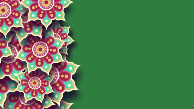 green screen colorful flowers leaves bunch large group black logo animated chromakey emotion design creative backgrounds gesture