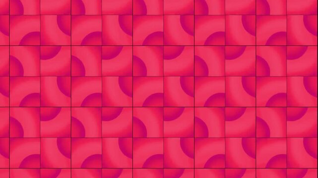 A seamless pattern of pink and purple geometric tiles creates a bold and modern design, highlighting symmetry and visual appeal in a stylish arrangement.
