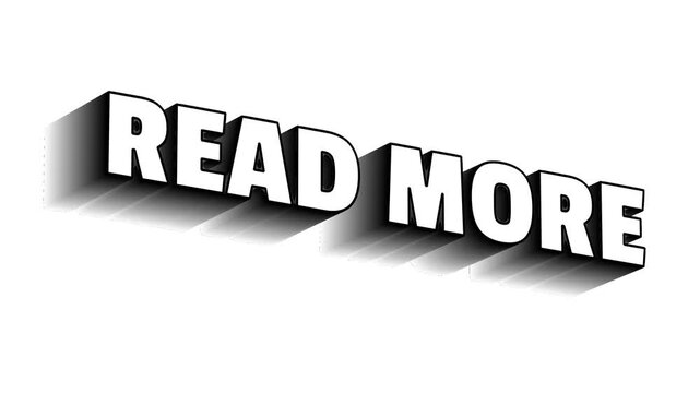 Read more call to action 3d text animation design overlay for website button animation video clip and social media marketing