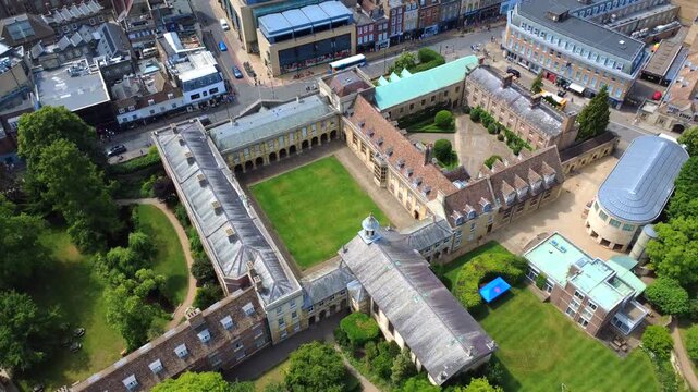 Emmanuel College Cambridge 4K Aerial Drone Footage