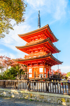 Kiyomizu dera temple in Kyoto at Japan