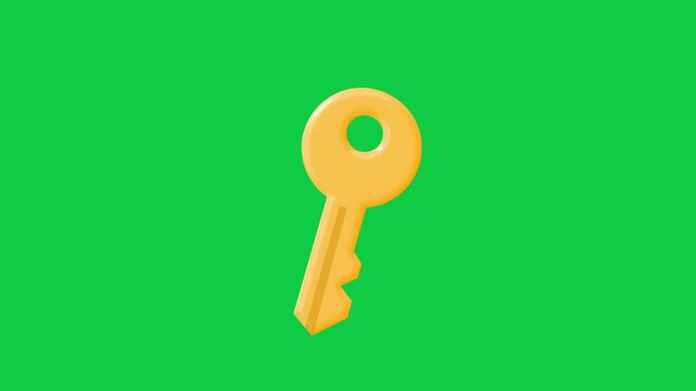 3D key swinging for secure access indication