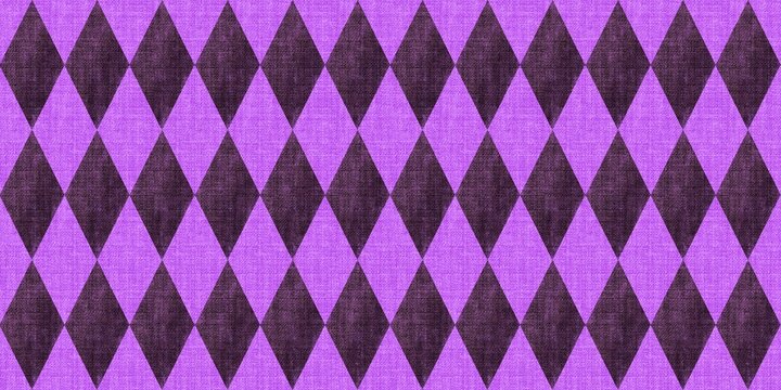 A marble effect dark purple and white argyle pattern. Seamless diamond harlequin design on a white background.