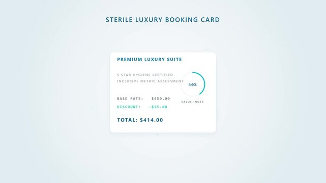 Animated of Sterile Luxury Booking Card