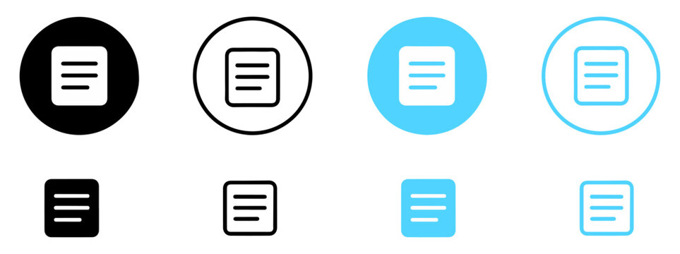 document list icon collection vector