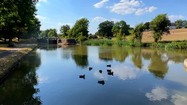 Grand Union Canal Hatton Locks Warwickshire England UK