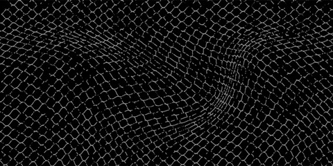 Net texture pattern on white background. Net texture pattern for backdrop and wallpaper. Realistic net pattern with black squares. Geometric background, vector Eps10 © Faisol