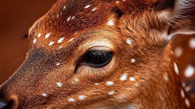 Closeup of a deers face