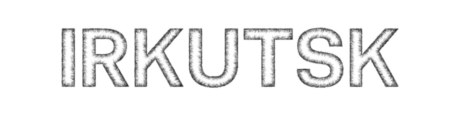 Sketch Irkutsk text design element