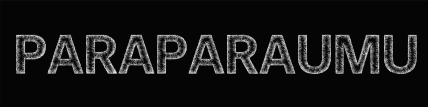 Monochrome sketch Paraparaumu text design element