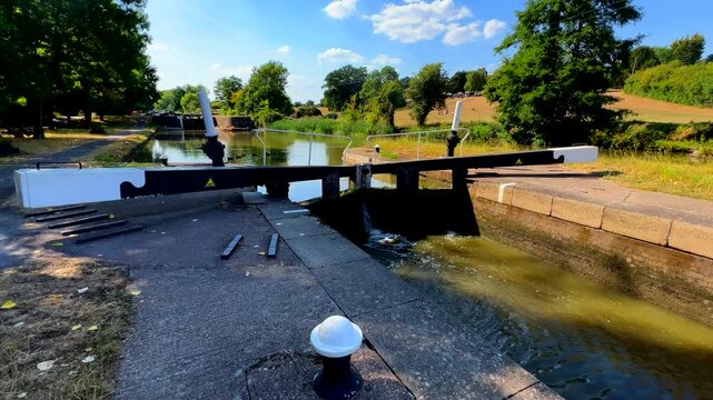 Grand Union Canal Hatton Locks Warwickshire England UK