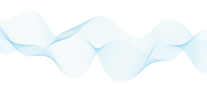 Abstract blue gradient line technology business wavy background. minimal paper waves flow line. minimal paper grid web smooth line. digital vector web soundwave pattern texture.
