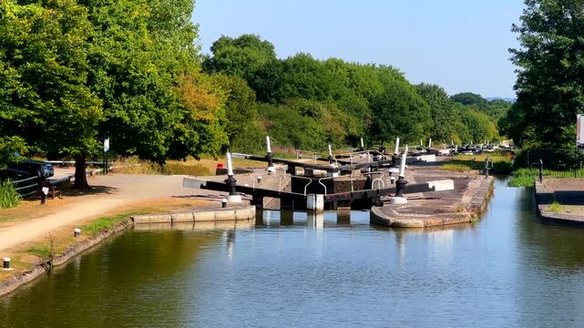 Grand Union Canal Hatton Locks Warwickshire England UK
