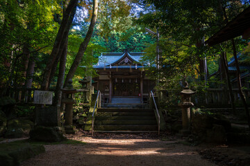 Fototapeta premium Taki Shrine in Imabari, Ehime, Japan – Traditional Shinto Shrine and Sacred Scenery