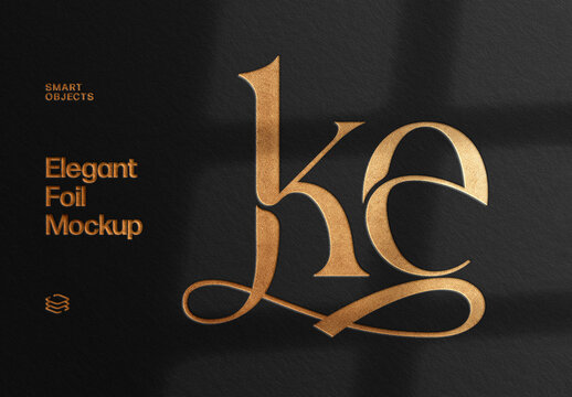 Elegant Foil Mockup For Branding And Packaging Design