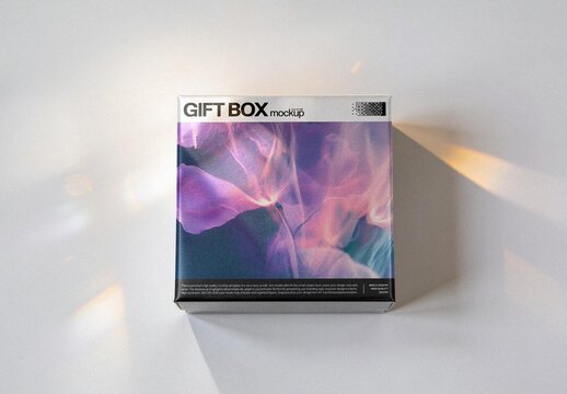 Gift Box Mockup For Product And Packaging Design