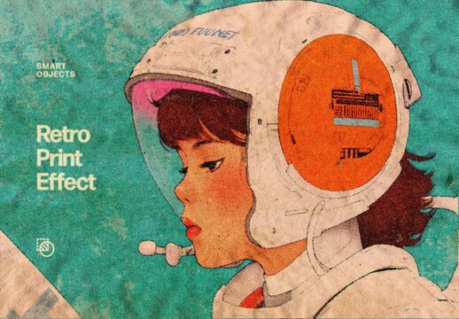 Retro Print Effect For Poster And Print Design