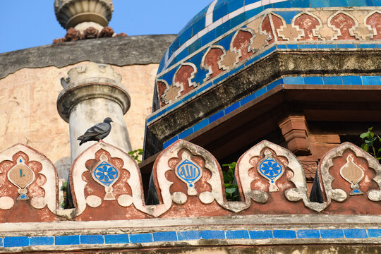 Details of Humayun's Tomb in New Delhi, India. The tomb belongs to Mughal Emperor Mirza Nasir al-Din Muhammad, commonly known as Humayun.