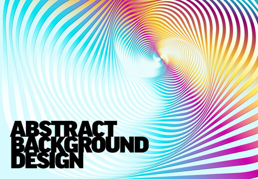 Abstract Colorful Spiral Line Background Design