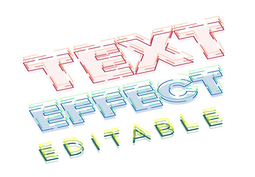 Abstract Glitch Style Editable Text Effect Template