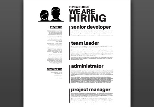 We Are Hiring Business Recruitment Flyer Template Design