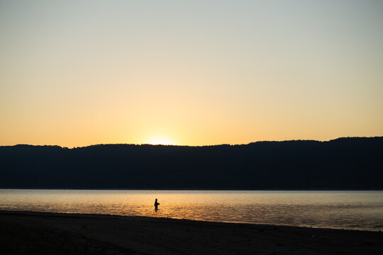 Serene Morning Fishing Routine during Dawn