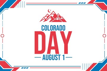 Obraz premium Colorado Day Celebration Background with Mountain Landscape Illustration - V1