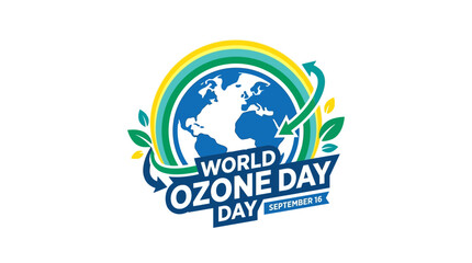 Fototapeta premium World Ozone Day September 16 Event Logo Design