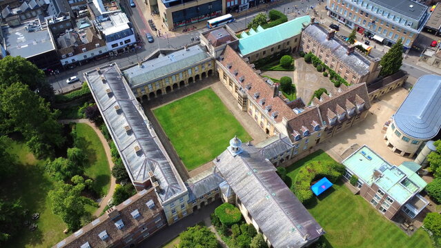 Emmanuel College Cambridge Aerial View