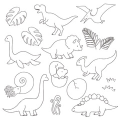 かわいい恐竜のイラストセット © みずたにいぬ