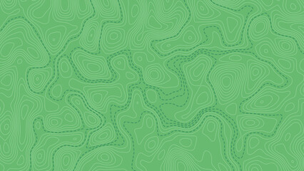 Abstract green topographic map background with minimalist contour lines © MdAsif