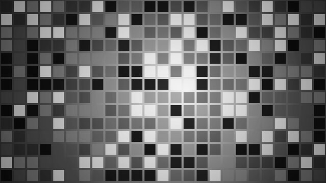 Abstract Grid of Squares with Grayscale Tones