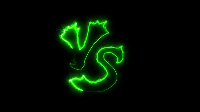 glowing neon VS versus bars icon animation on black background. Versus vs bars icon. orange color vs game match team challenge sign symbol. neon versus for sports and fight competition.