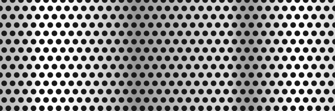 Black silver sheet with material iron round for 3d tin aluminum. Design grid metal with speaker hole panel for plate.