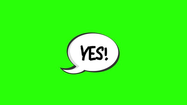 Comic Book Burst With Text Progression From 'Y' To 'YES!'