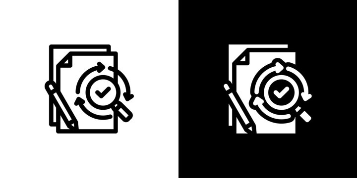 Formative Assessment Sync Loop Icon concept with flat Black White Background. Vector illustration.