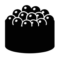 vector illustration of a Black caviar sushi © Desi