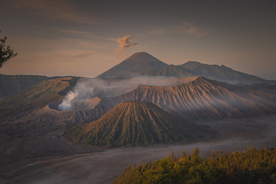 Amazing landscape of the Bromo Tengger Semeru National Park, Indonesia