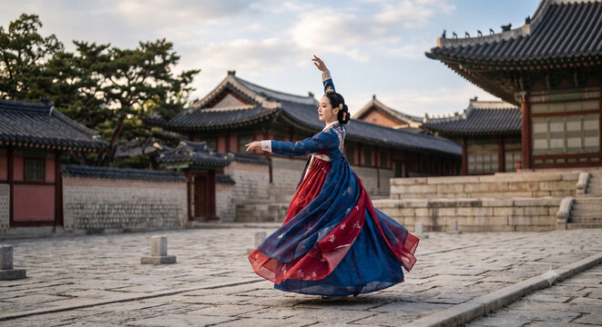 A woman dancing