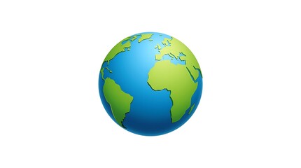 Fototapeta premium Isolated Earth Globe on White Background for Concepts.
