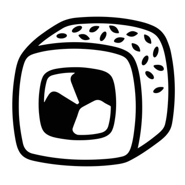 vector illustration of a sushi rolls