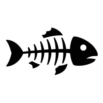 icon fish bone vector illustration