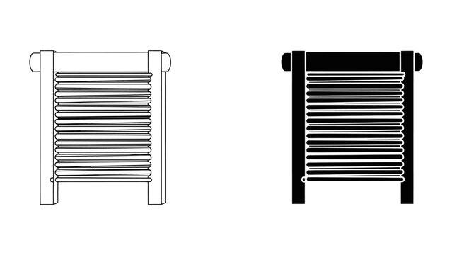 Two Washboards: A comparison of a black and white illustration of a washboard, representing a classic laundry tool.