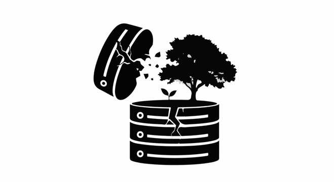 Data storage concept of growth and renewal from broken systems