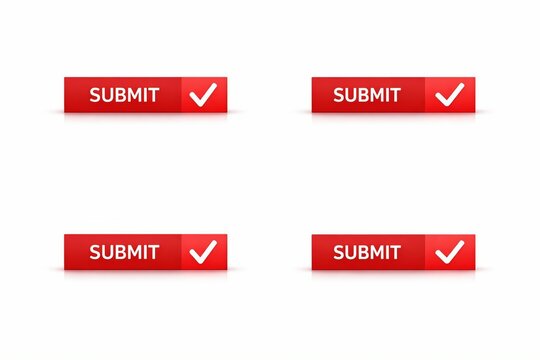 Red submit button with checkmark icon indicating success