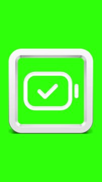 3D green screen document file paper page icon animation loop