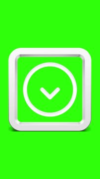 3D green screen user profile avatar account icon animation loop