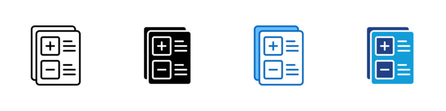 Feedback Form Multiple Style Icon Design Vector - Survey form representing customer feedback, satisfaction measurement, and opinion collection