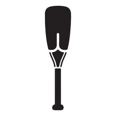 Naklejka premium Minimalist silhouette of a standing figure holding a round object
